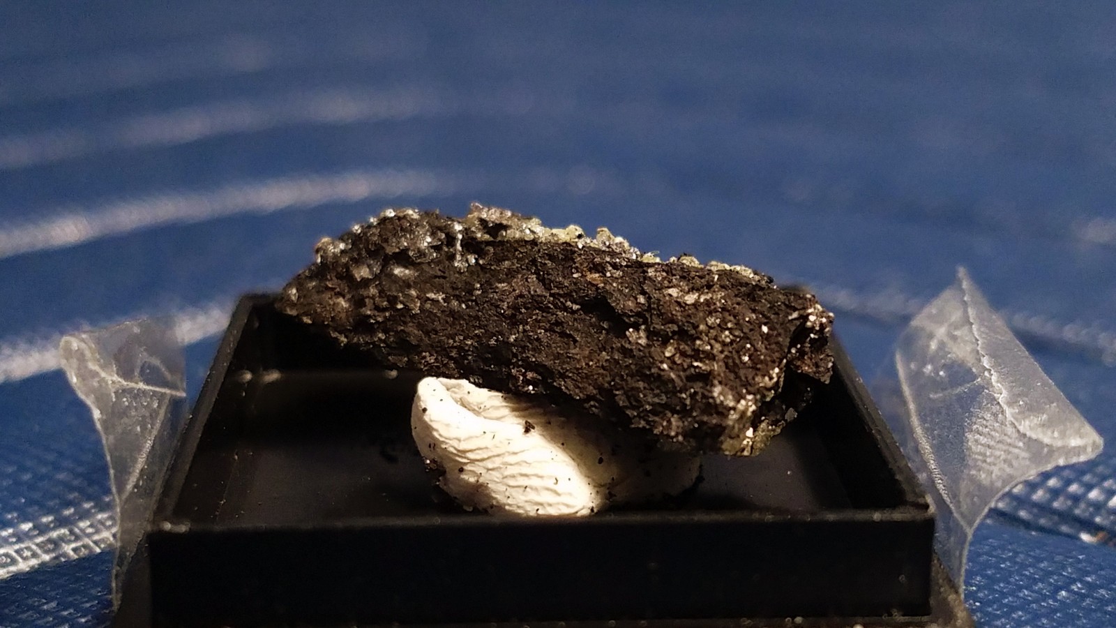 SiG: Tiny Light Pale Yellow Sulphur Crystals on Dark Matrix from Austria