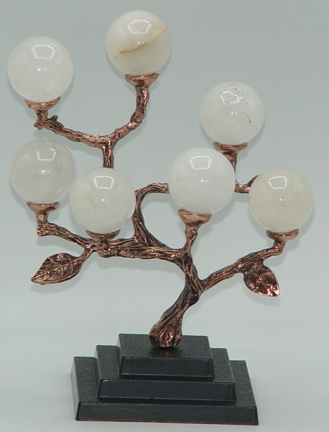Metal Crystal Sphere Display Tree Stand • 5/ 7/9 Cup Branch Holder Mini Sphere