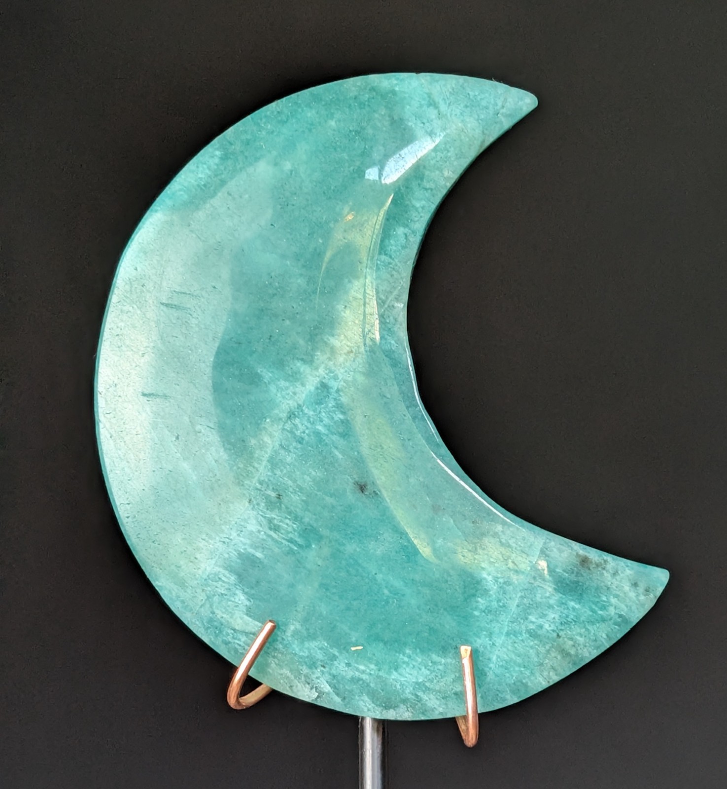 Amazonite Moon Carving Crystal Gemstone Healing