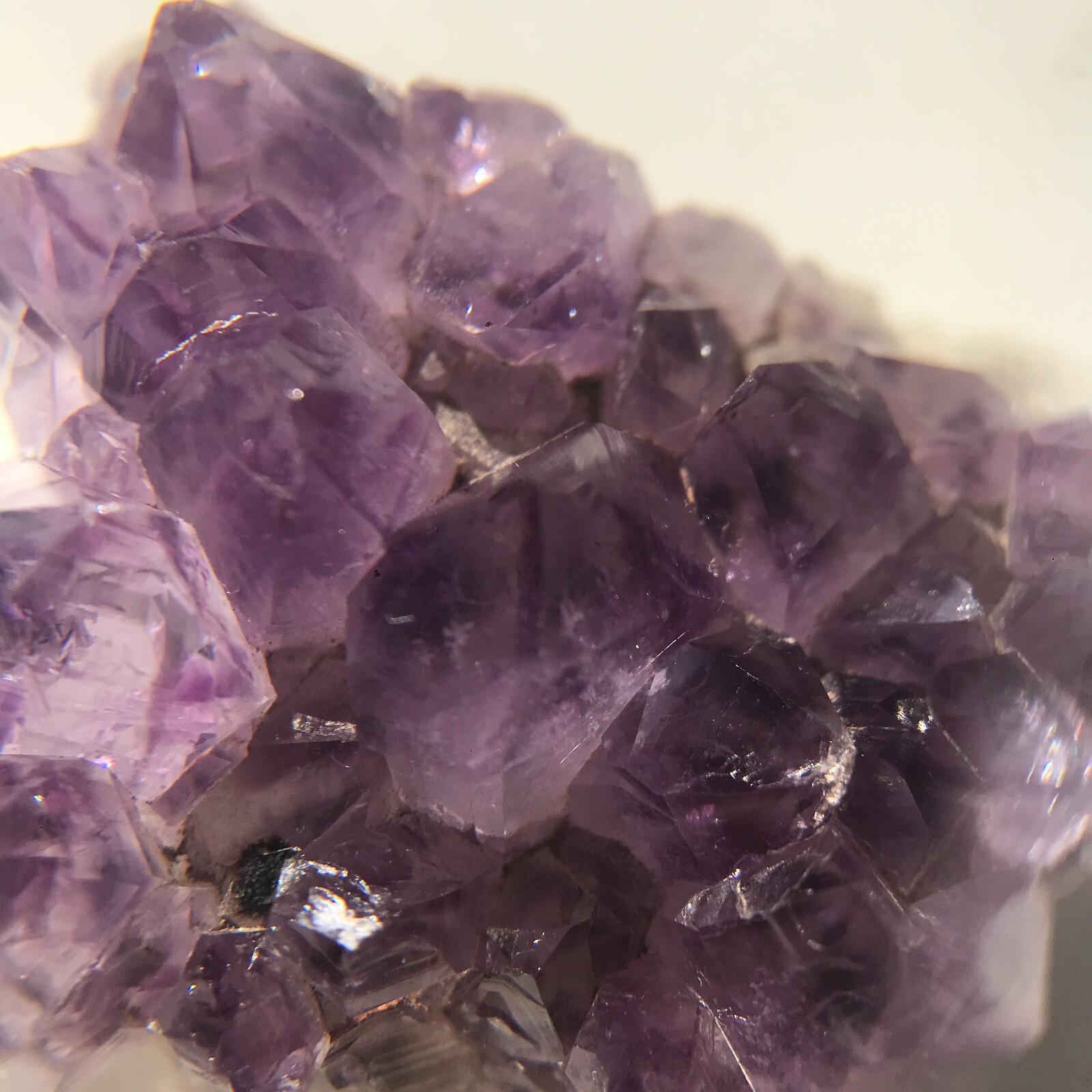 Natural Purple Amethyst Crystal Palm Stone Cluster Geode 2.5 oz 1 7/8 x 1 1/2 in
