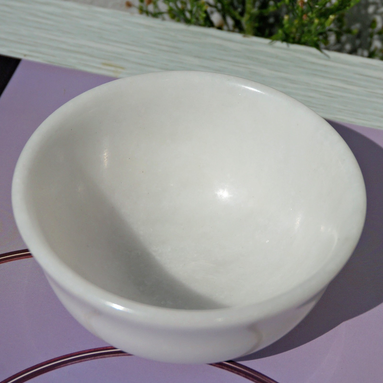 3.9″ White Jade Bowl Natural Crystal Carved Gems Dish Holder Healing Decor Gift