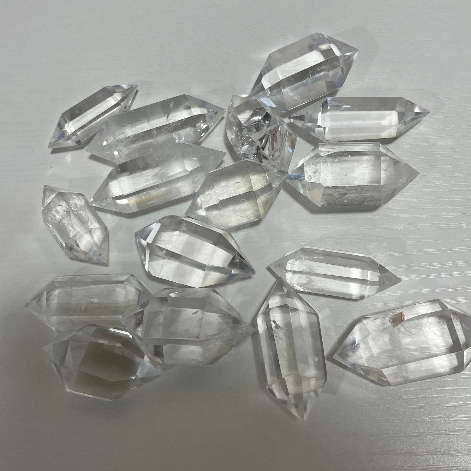 1LB natural clear quartz obelisk crystal double point healing Mineral Random
