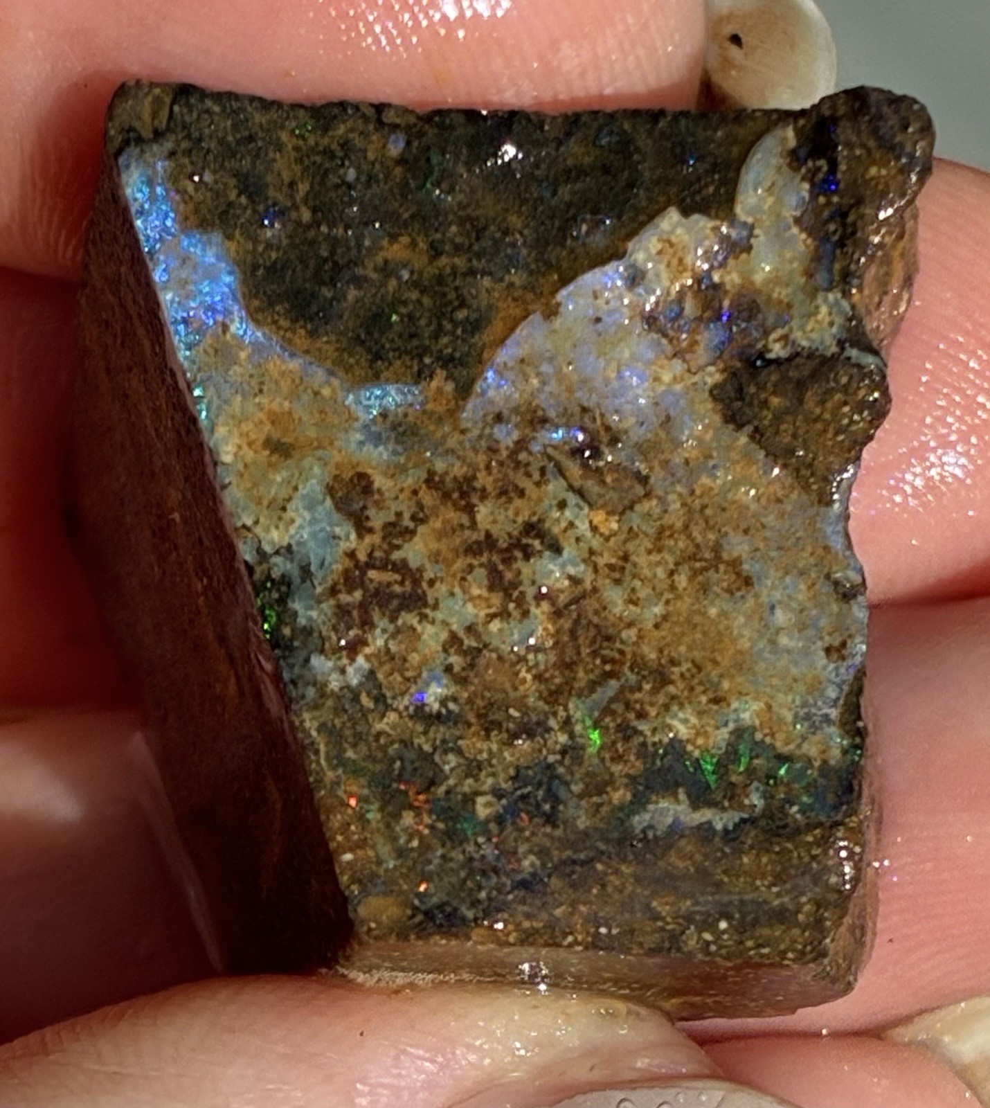71ct Australian Boulder Opal Rough Loose Multicolor Specimen S