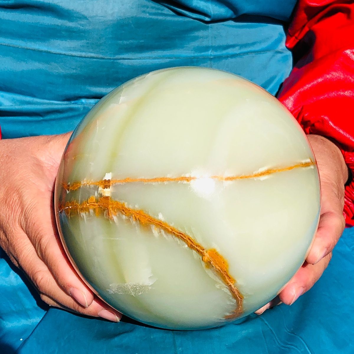 4740g Natural Afghan Jade Chakra Quartz Sphere healing ball Specimen