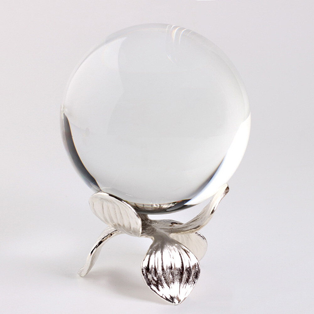 Metal Lotus Display Stand Crystal Ball Holder Glass Sphere Base Feng Shui DIY