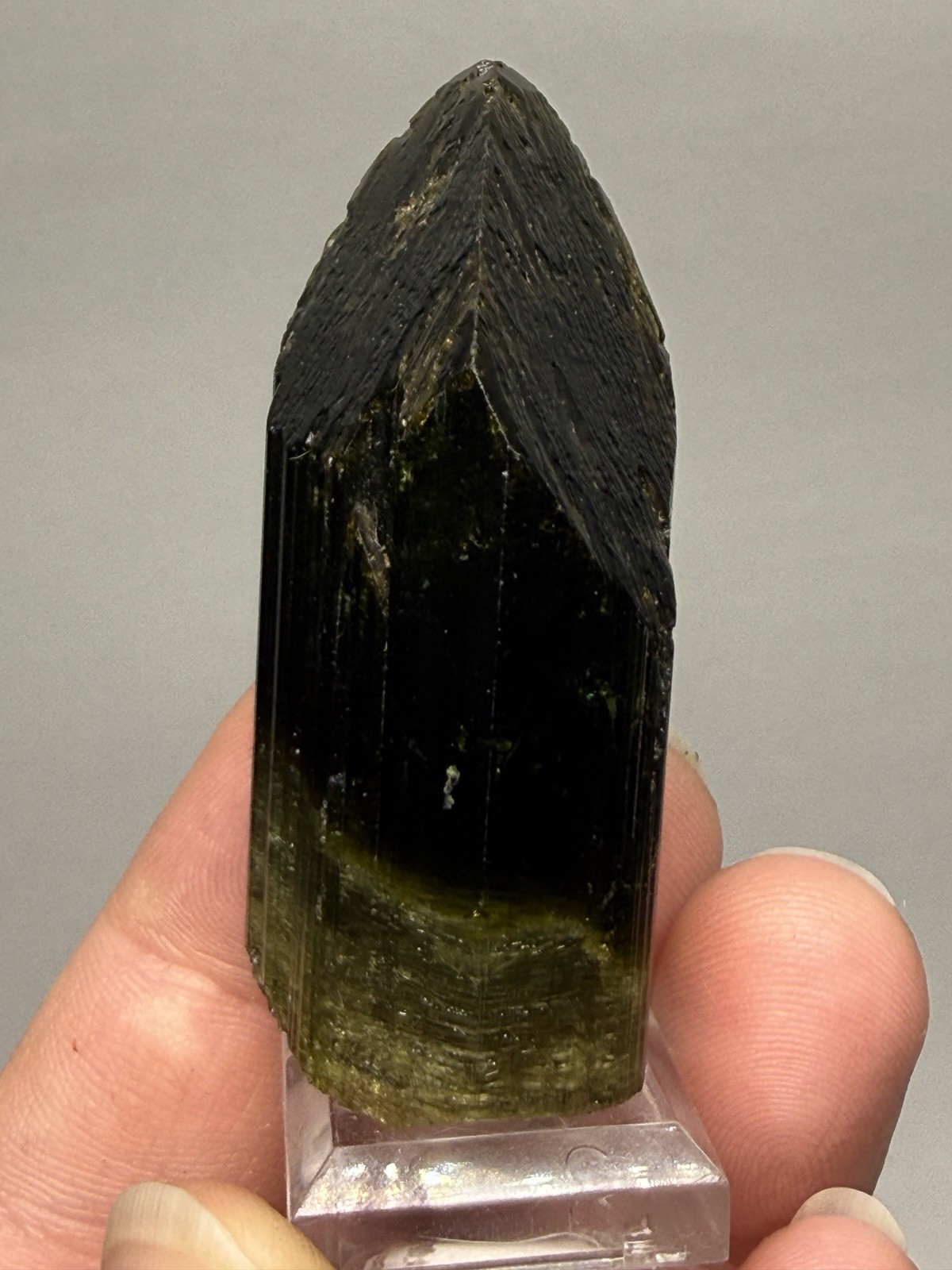 Naturally Faceted Green Tourmaline Gemstone Mineral Specimen | Pakistan