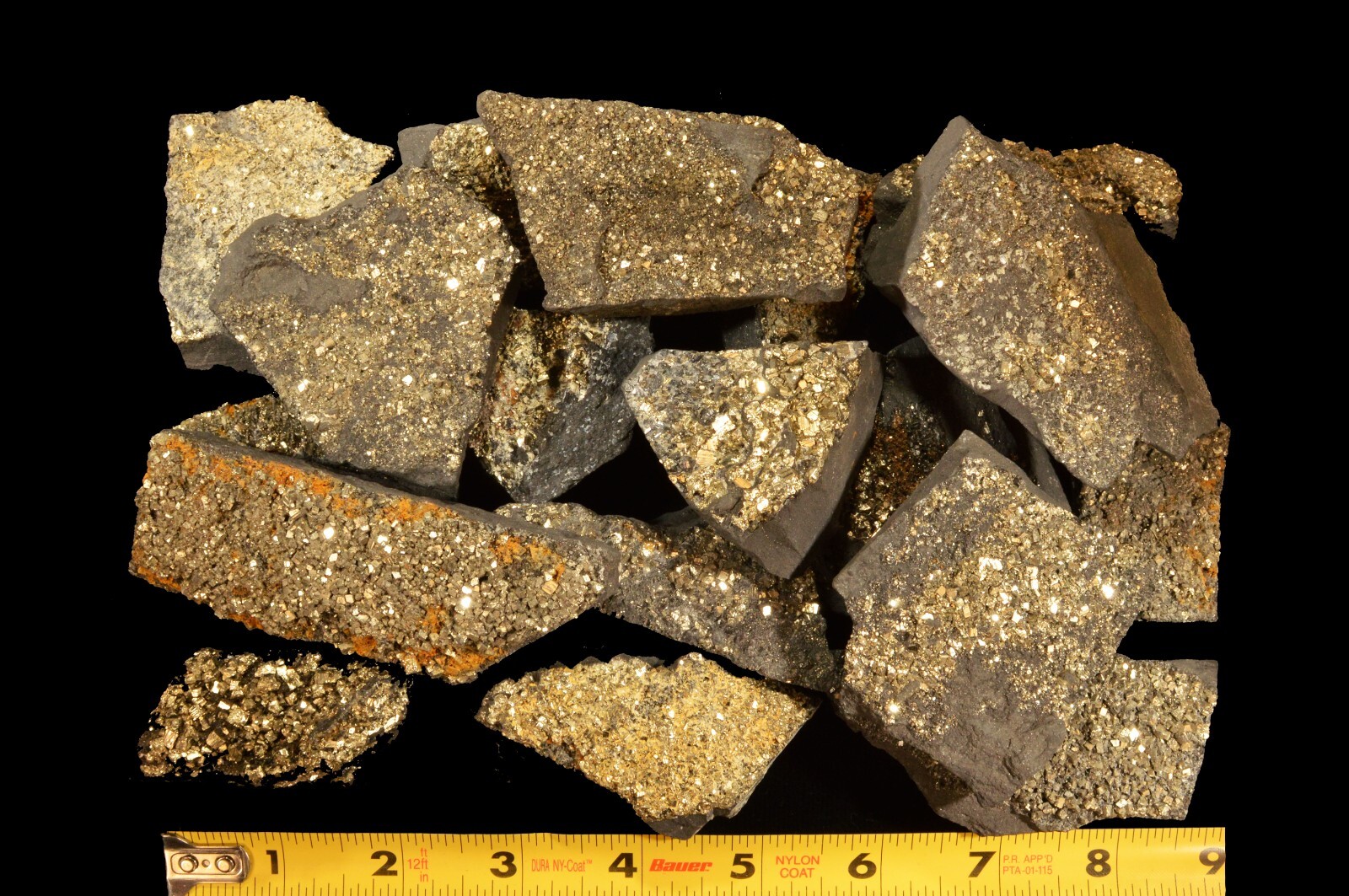 PYRITE On SHUNGITE 3″ 2-4 Oz Rock Mineral Specimen Root Chakra Healing Crystal
