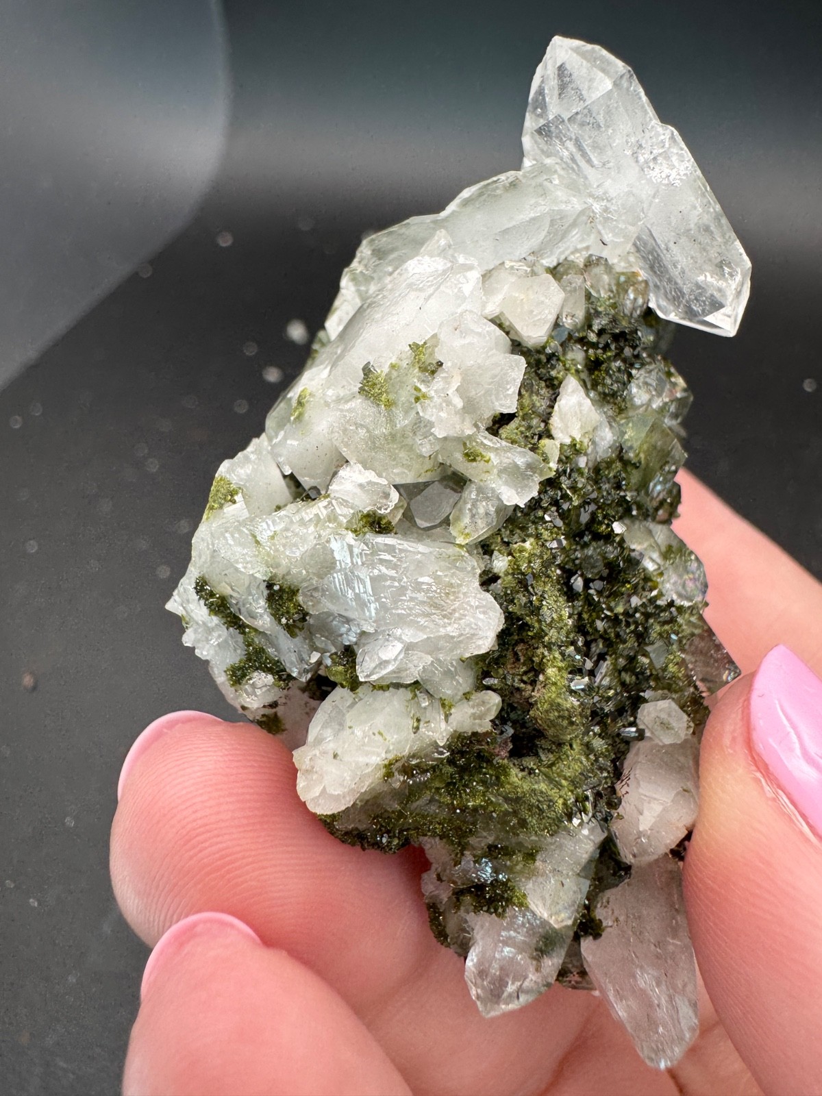 6827 Turkey “Forest” Epidote with Quartz 62g