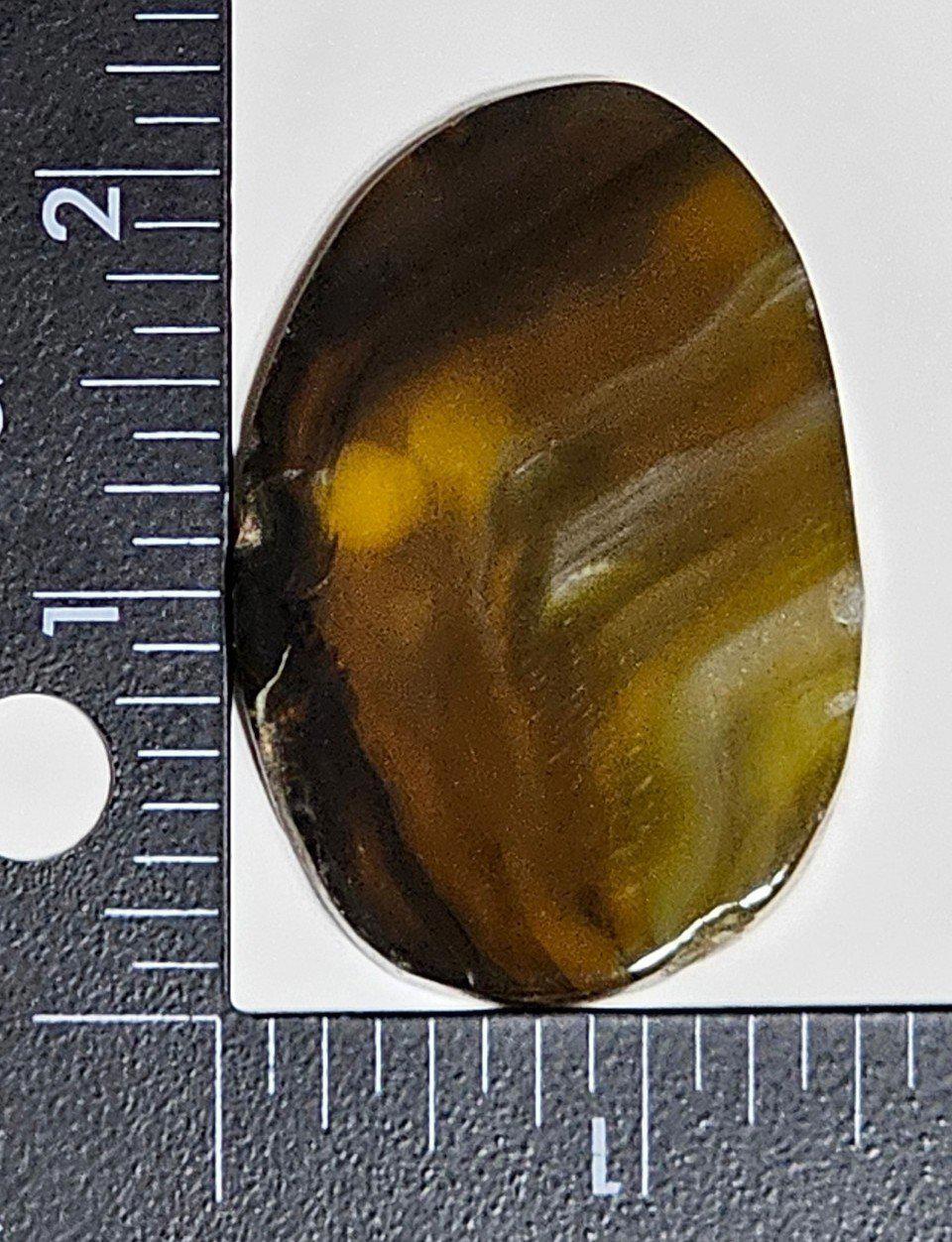 Set of 4 Polished Agate Slices Brown Green Amber Orange White