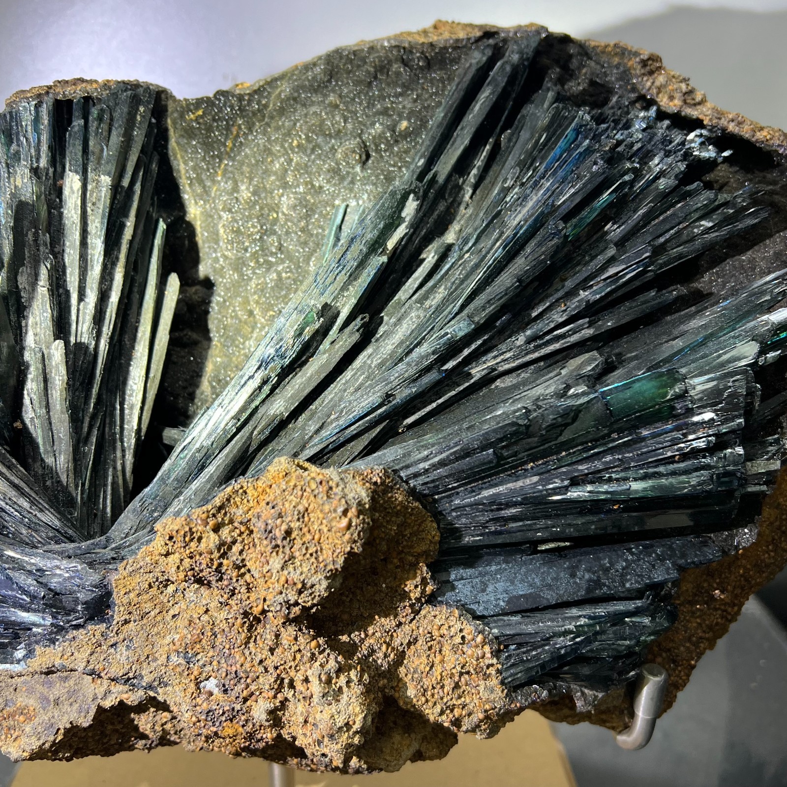12.78lb Natural Vivianite Rough Quartz Crystal Blue Iron Ore Cluster Specimen