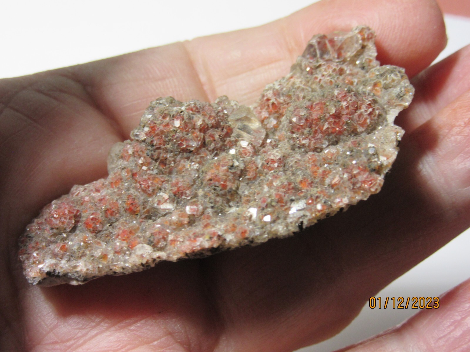 Natural Red Quartz Crystal CLUSTER 2 3/8″ Rough Collectible Reiki RQCCC-2