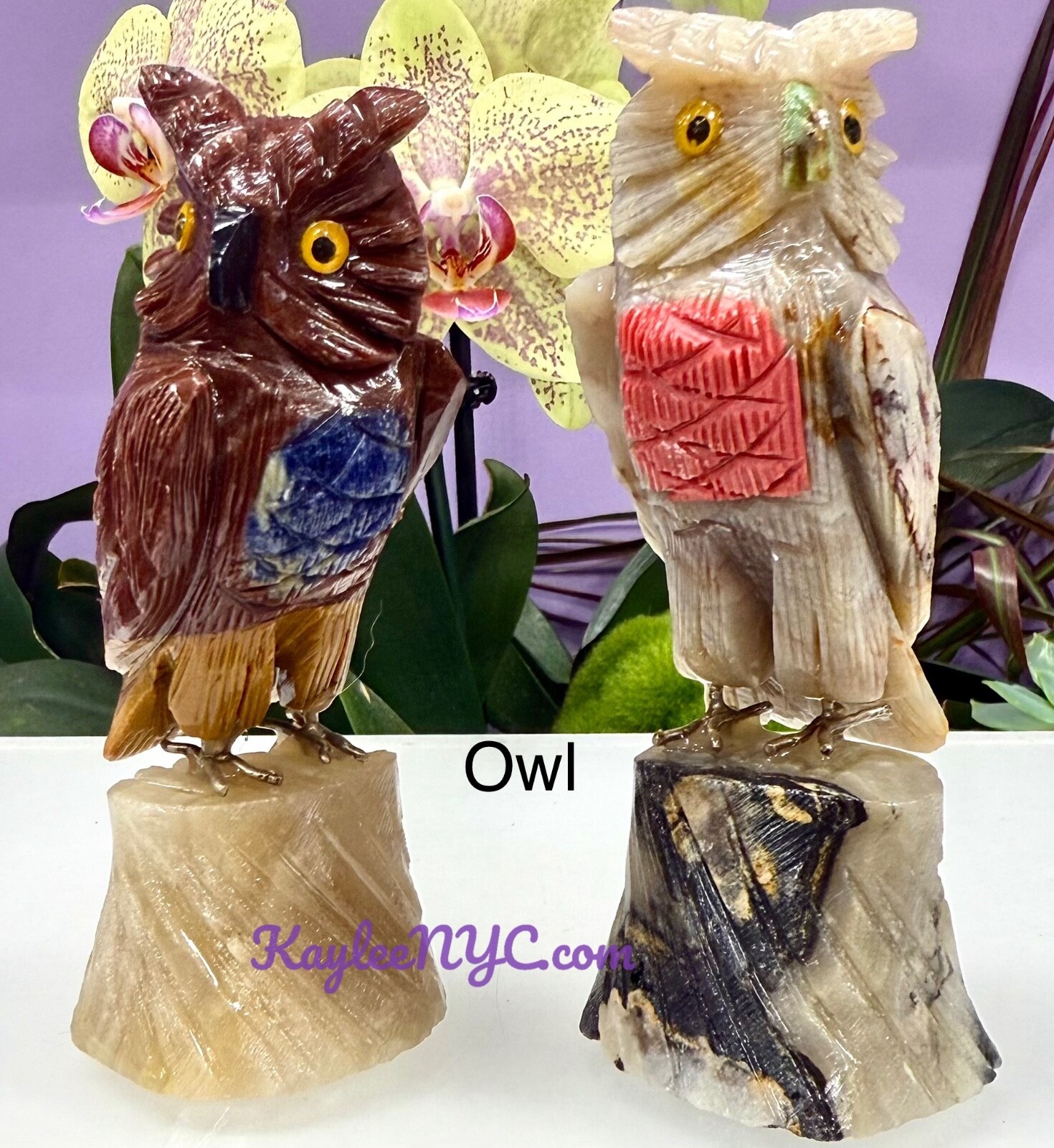 Wholesale Lot 4 PCs Mix Natural Crystals Birds Healing Energy