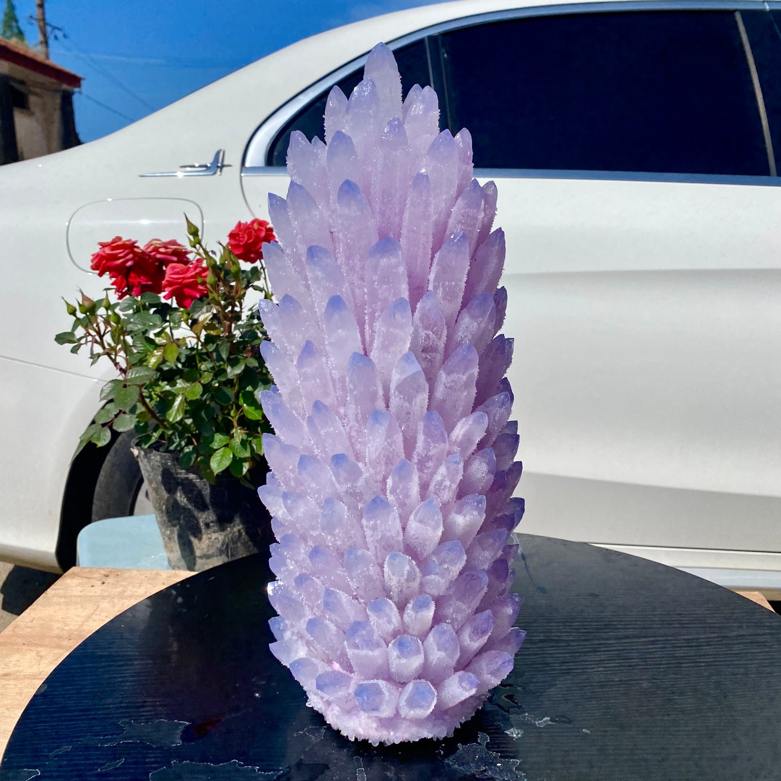 24LB New Find purple Phantom Crystal Quartz Cluster Mineral Specimen Healing