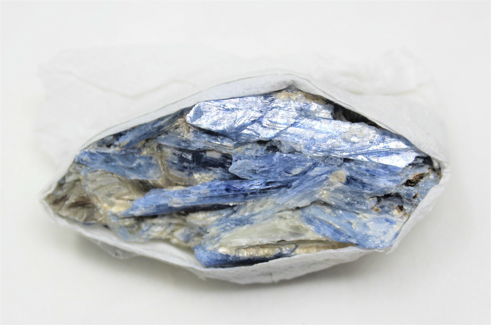 Bulk Large Natural Blue Kyanite in Matrix Crystal Chunks: 9-12 Piece Box Lot