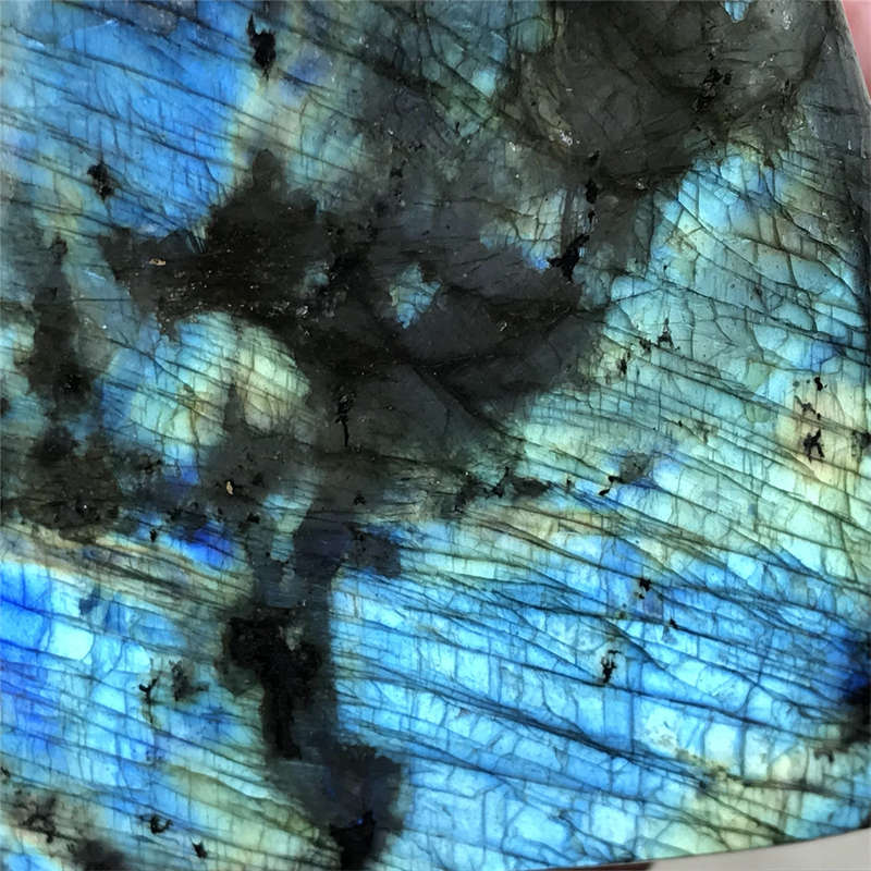 830g Natural Labradorite Quartz Crystal Spectrolite Mineral Reiki healing