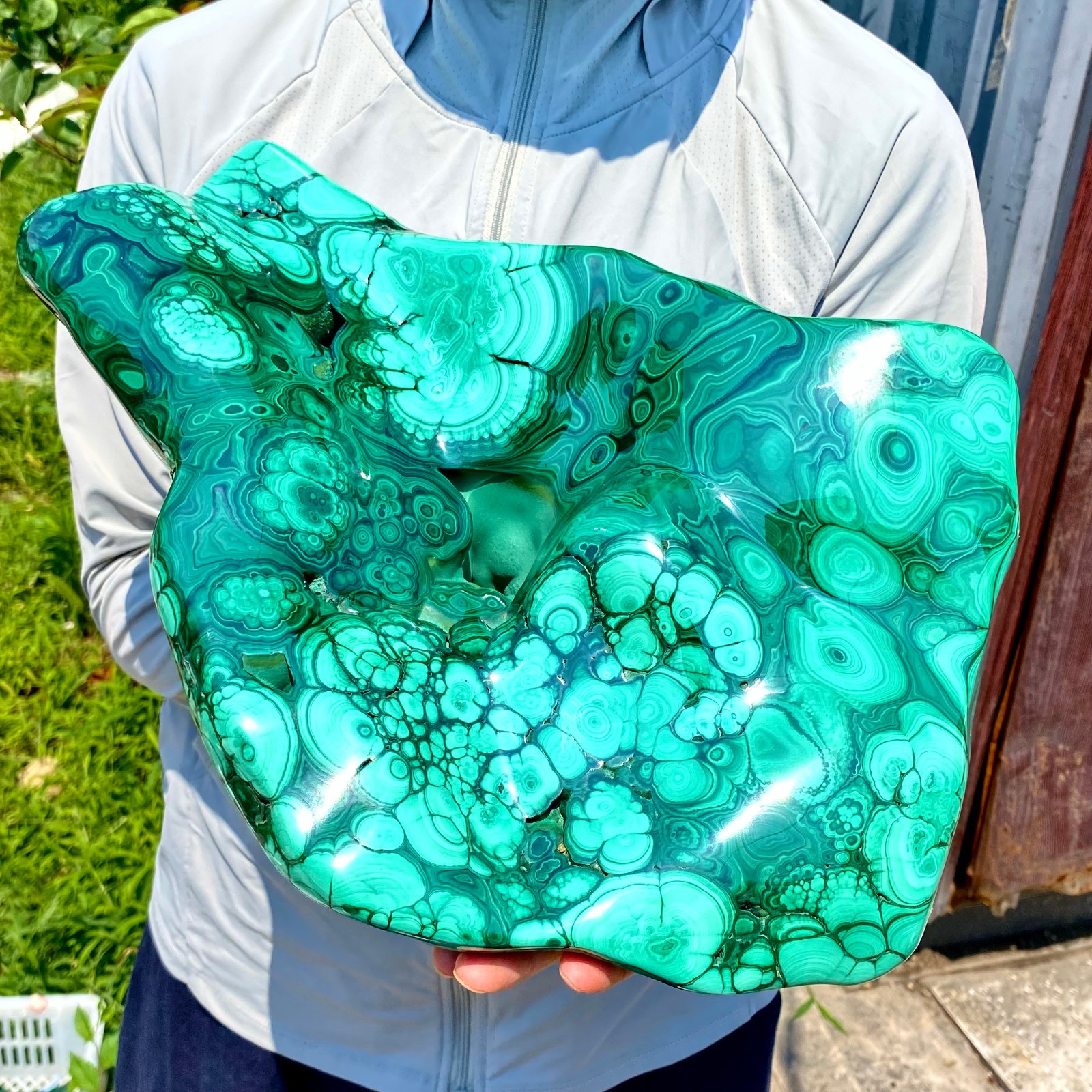 28.88LB TOP Natural Malachite crystal quartz Mineral specimen Reiki gem