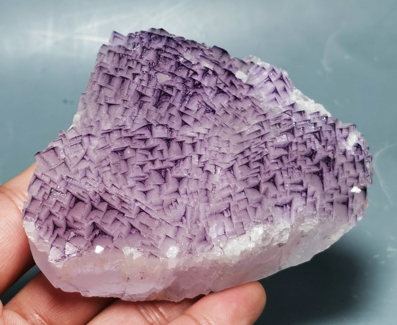 Rare Purple Fluorite Mineral Specimen China