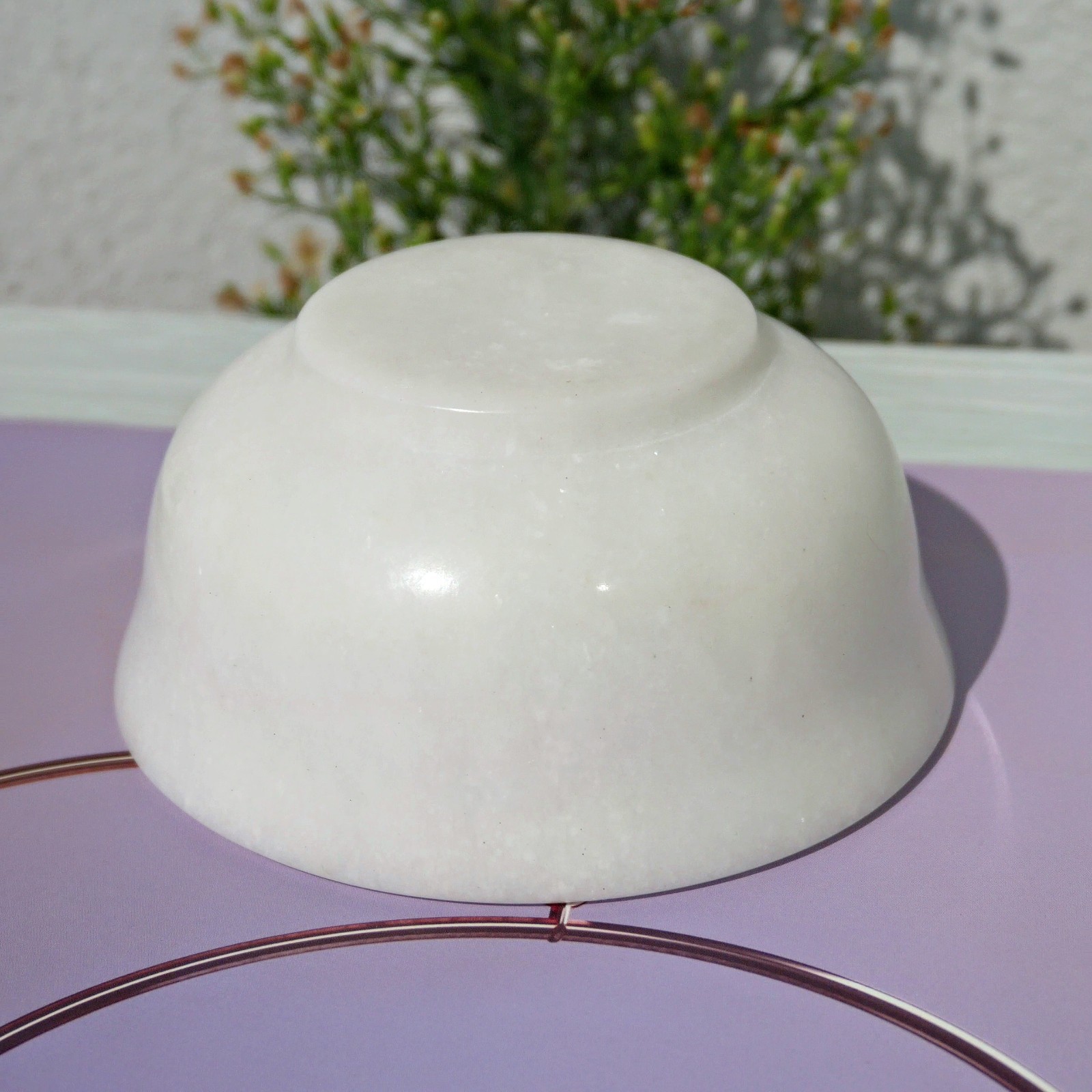 3.9″ White Jade Bowl Natural Crystal Carved Gems Dish Holder Healing Decor Gift