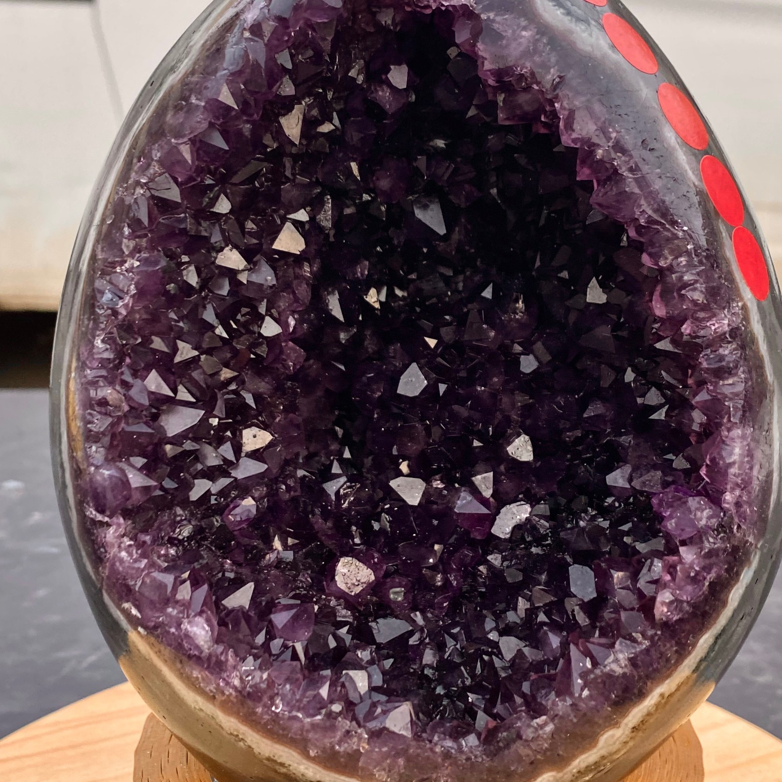 6.83LB Large Natural amethyst Dinosaur egg Quartz Crystal specimen healing