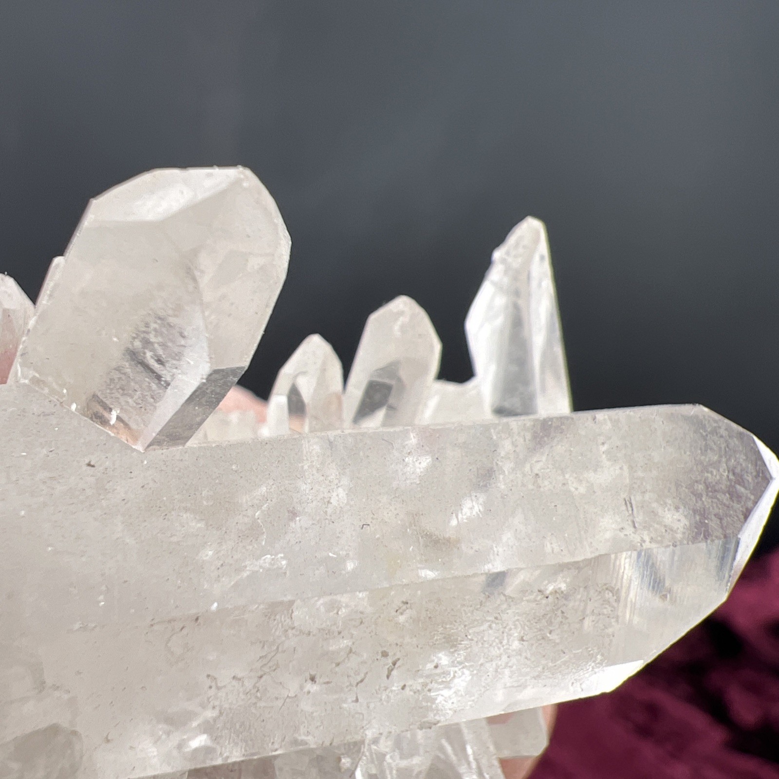 Natural Clear Lemurian Quartz Crystal Cluster Minas Gerais, Brazil 48 grams