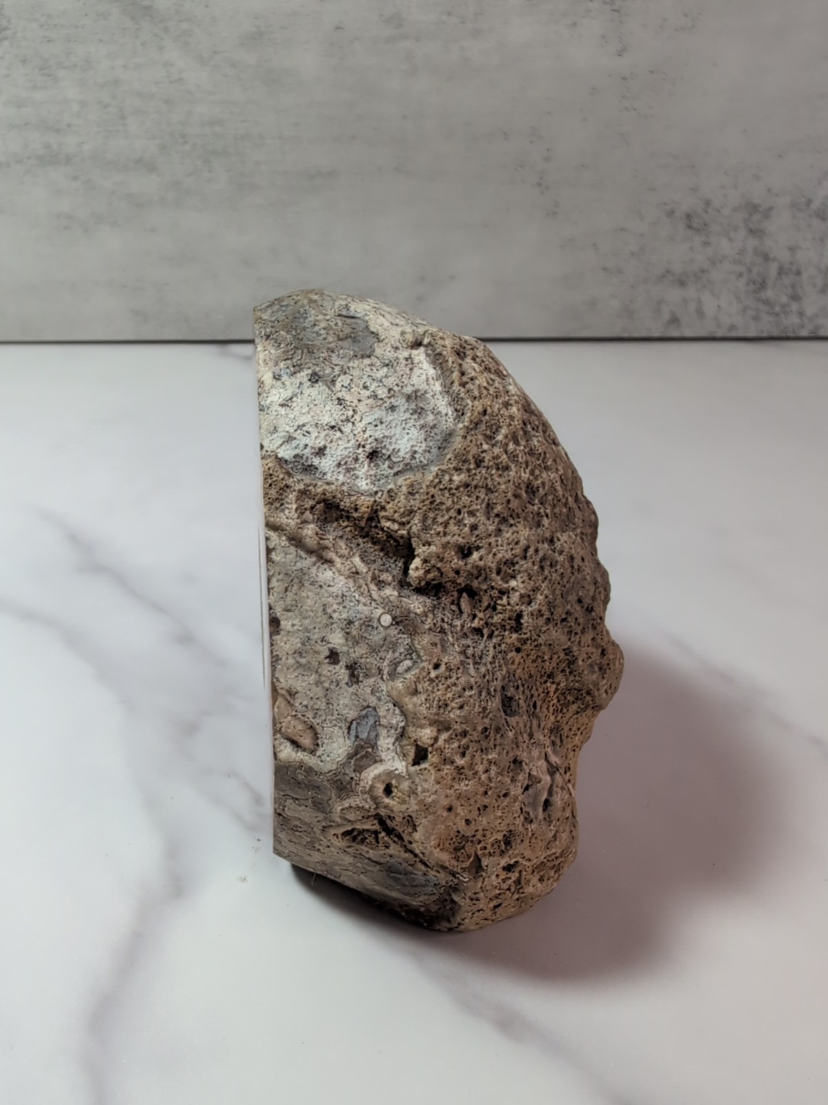 Sliced Geode Polished Display Free Standing 3.5″ Tall Brown