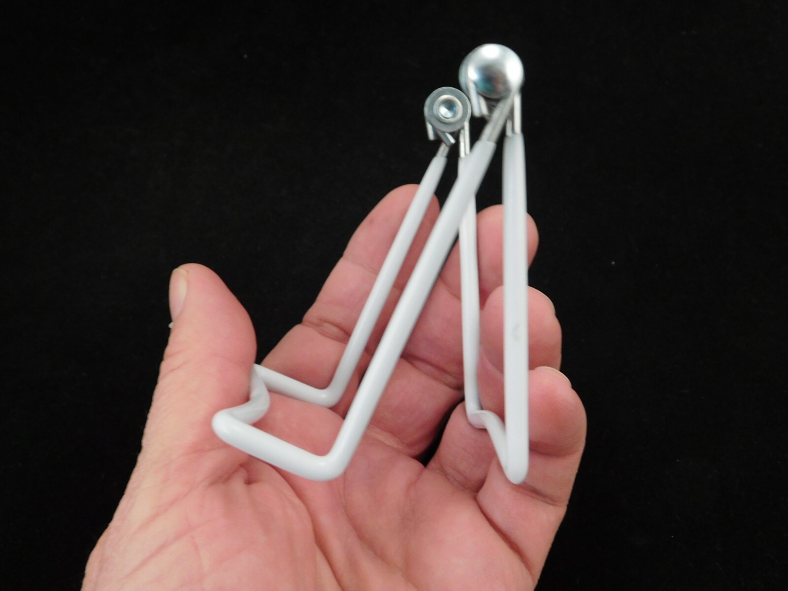 Easel Display Stand SMALL Size Adjustable White Vinyl on Metal