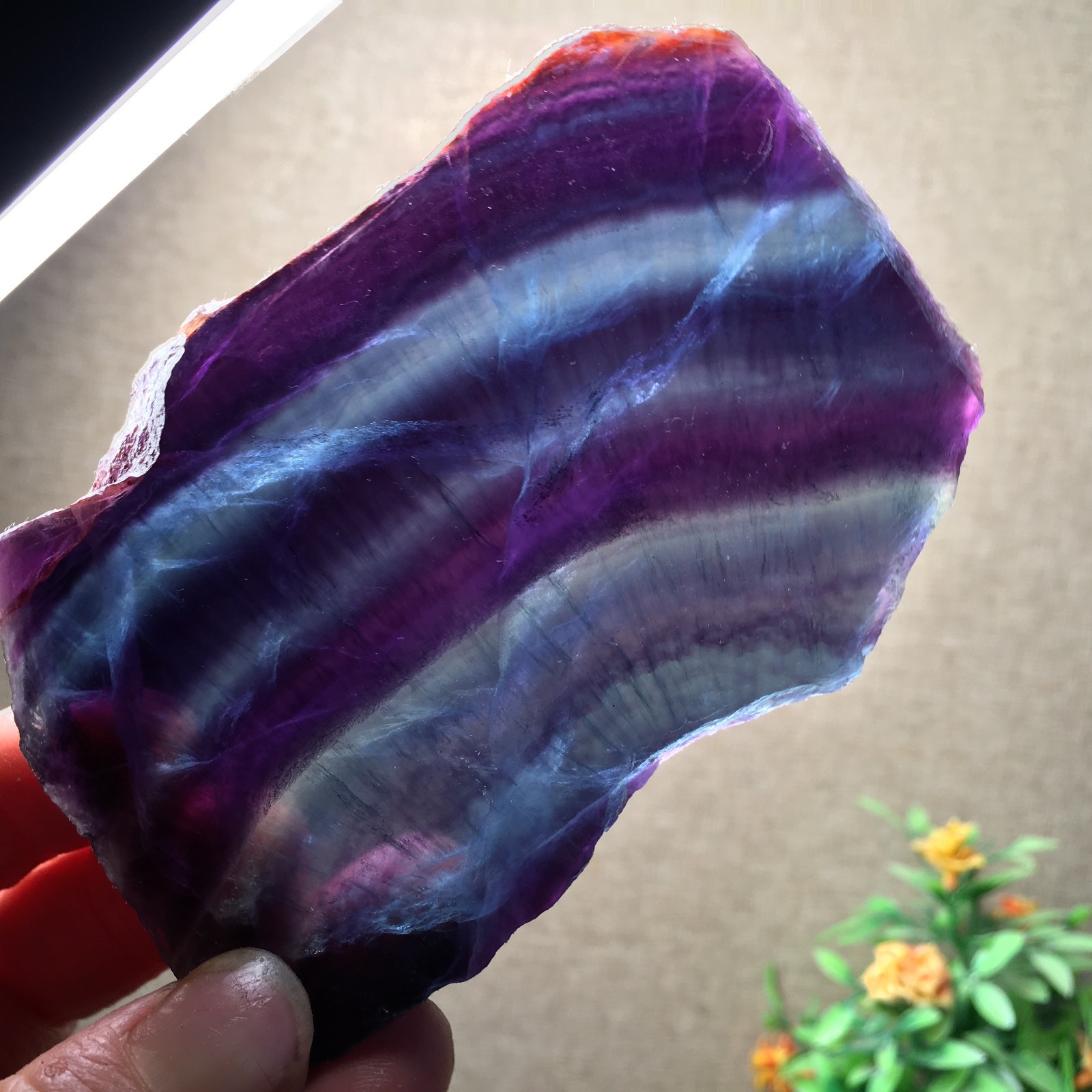 173g Natural Fluorite Crystal Rough stone specimens China fb1459