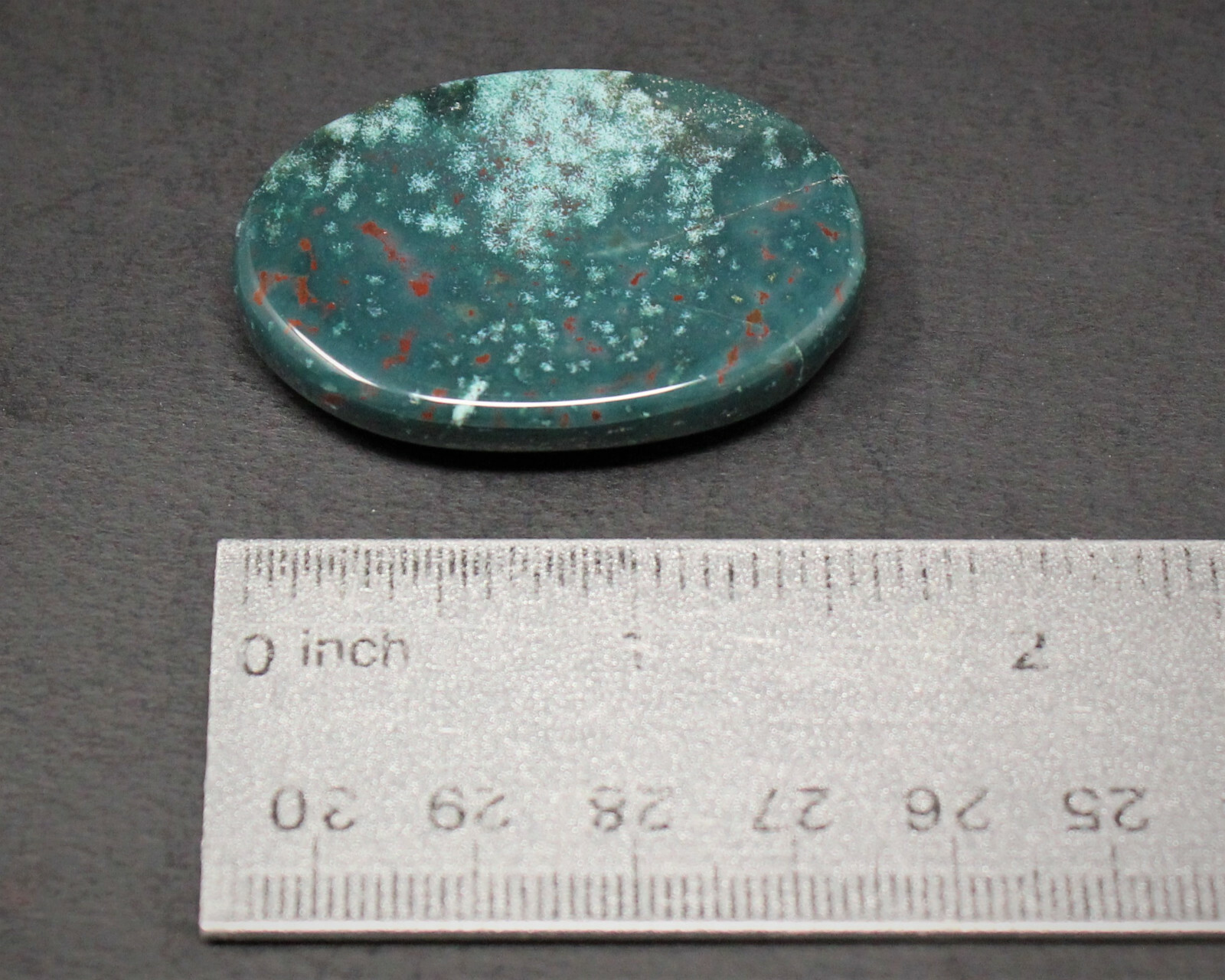 Bloodstone Worry Stone (Smooth Polished Pocket Stone, Bloodstone Palm Stone)