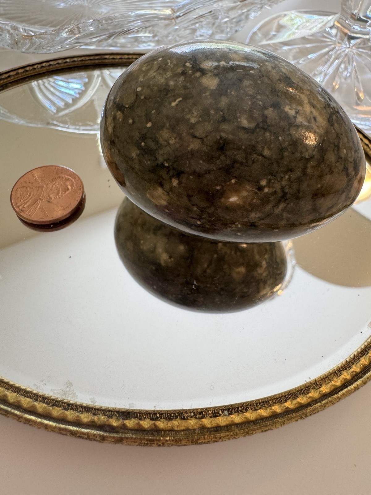 Ocean Jasper Crystal Egg Sphere Natural Healing Stone 2 3/8”