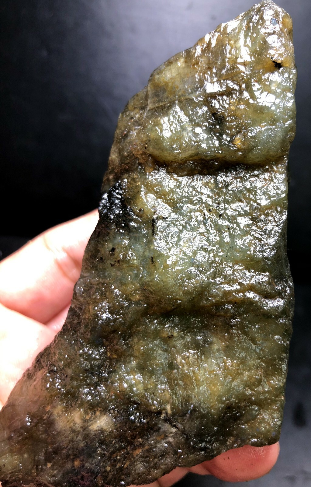 365g Rare Natural Labradorite Crystal Rough not Polished From Madagascar W262