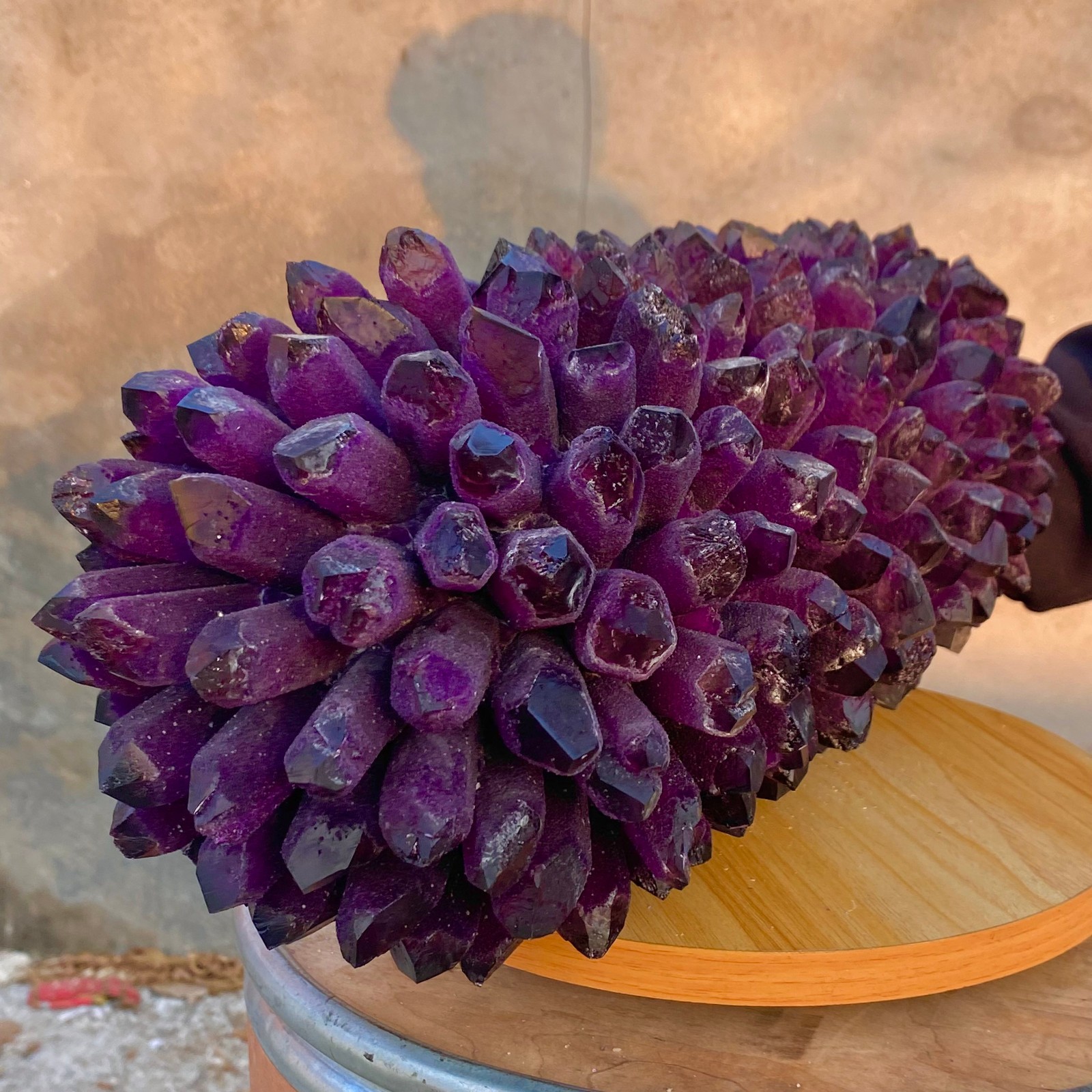 34.72LB New find purple phantom crystal quartz cluster mineral specimen healing