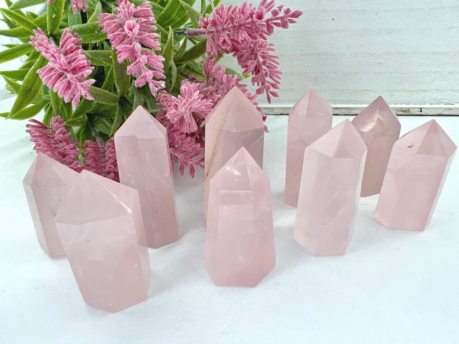 Rose quartz tower – rose quartz generator – rose quartz crystal tower –