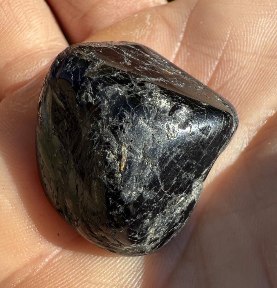 Nuummite Stone, Polished Nuummite, Greenland, Reiki, Energy Work, 16.00 Grams