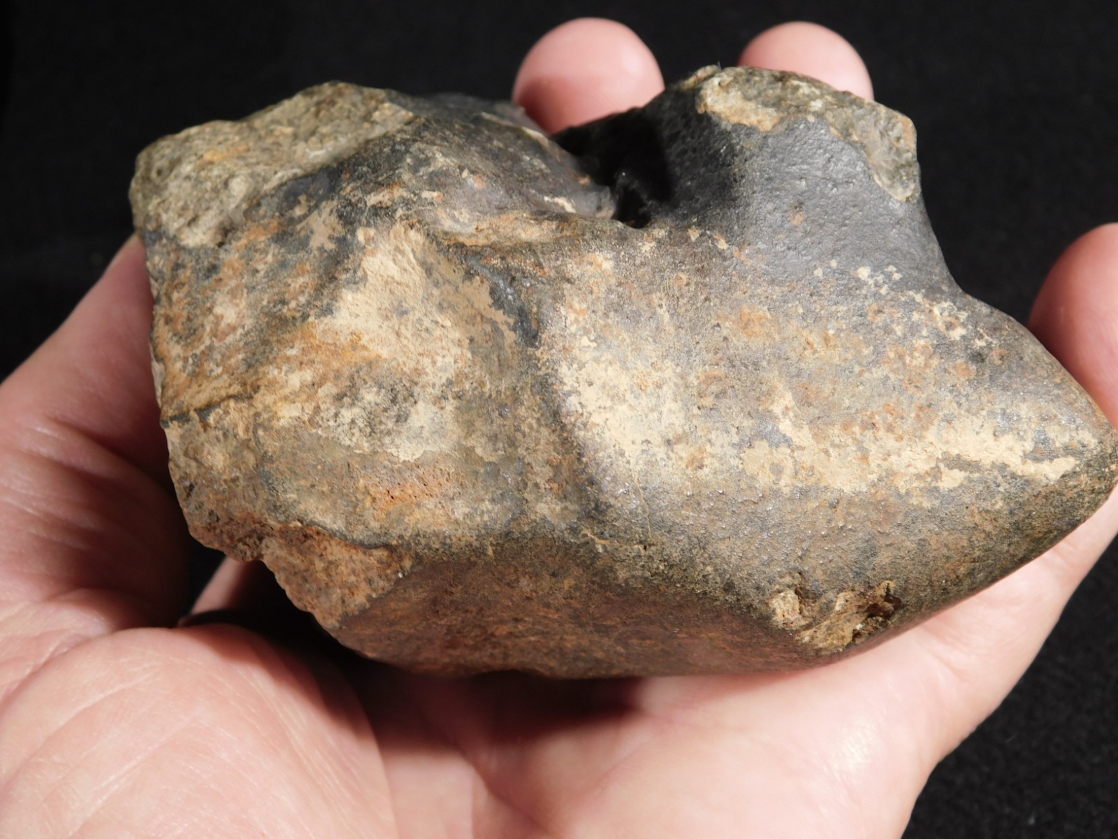Big! N.W.A 869 Stony METEORITE with Dark Fusion Crust and DEEP REGMAGLYPTS 880gr