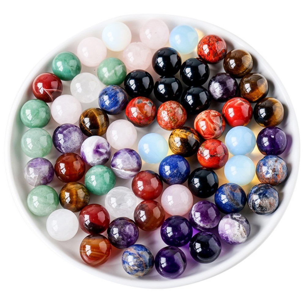 Natural Mixed Crystal Sphere Balls Reiki Healing Stone Decoration Meditation200g