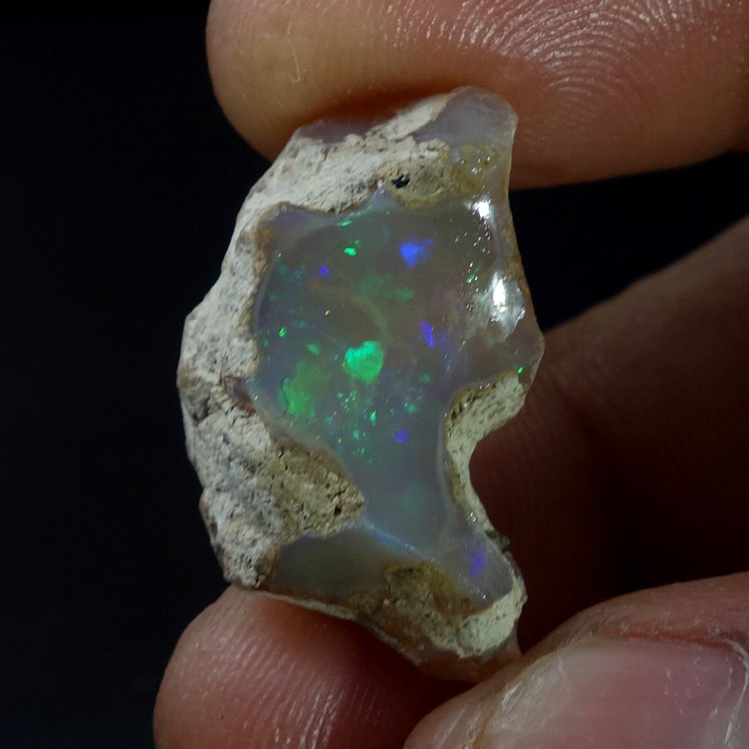 16.00 Cts. AAA+ Ethiopian Rough Top Multi Fire Opal Specimen Opal Loose Gemstone