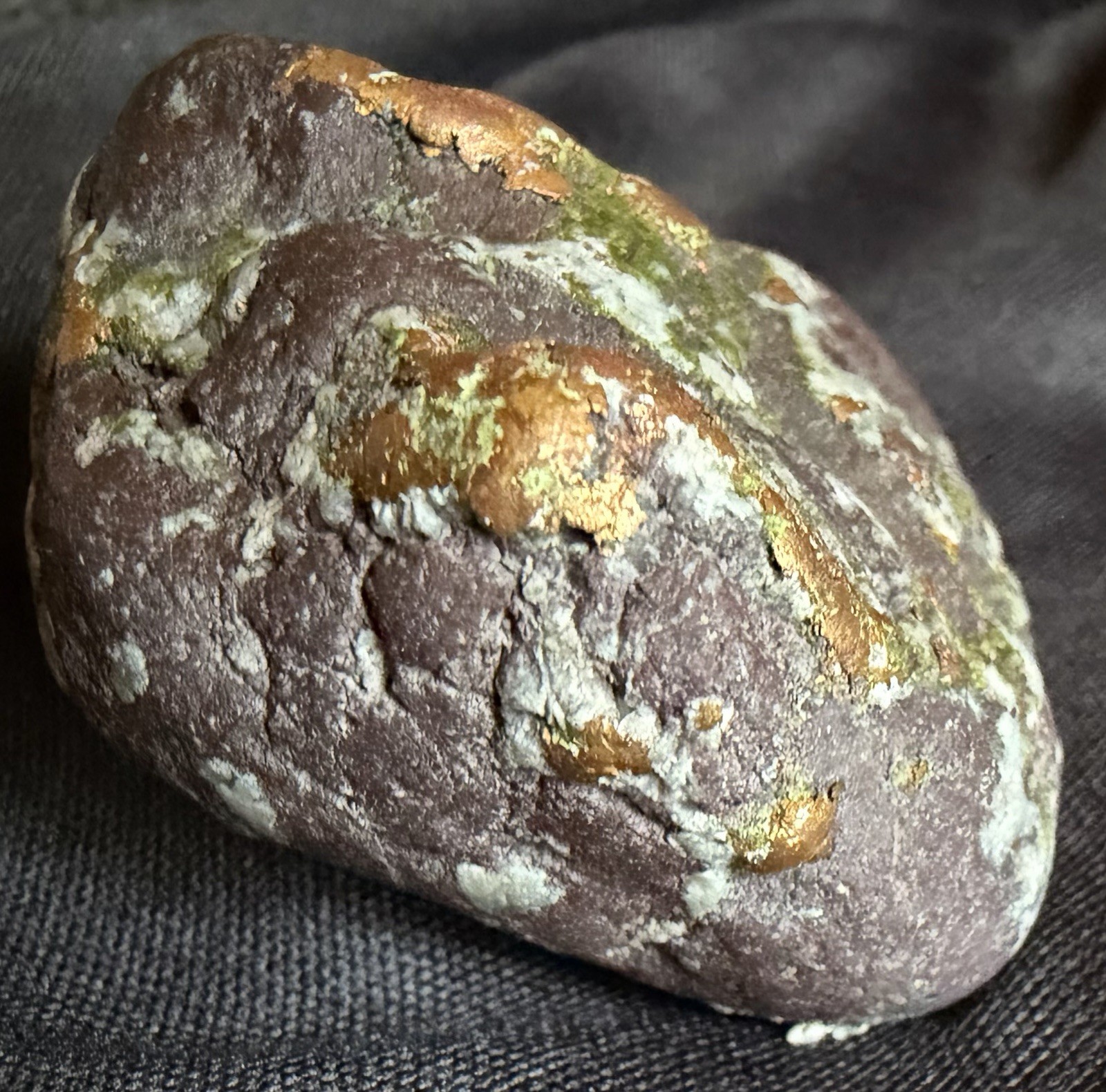 2.8oz Native Copper In Basalt Nugget w Epidote & Quartz – Keweenaw, Michigan