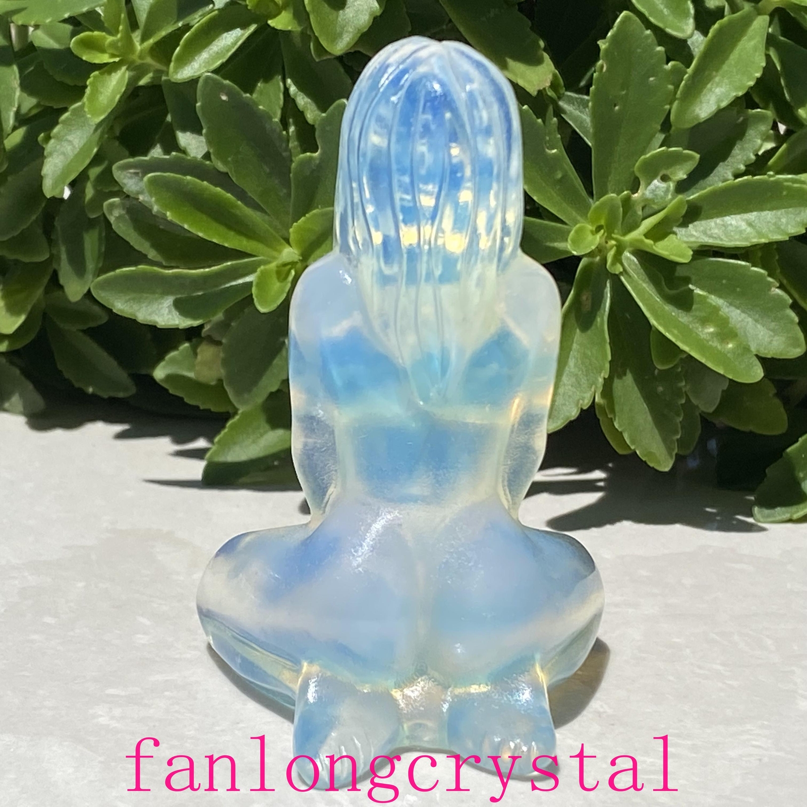 3″ Opalite Women Naked Quartz Crystal Skull Carved Goddess Reiki 1pc