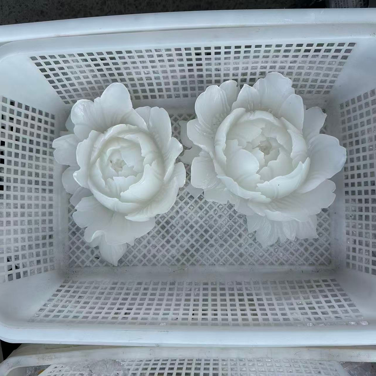 1pc Natural White Quartz Carved Flower Skull Crystal Reiki Healing Decor Gift