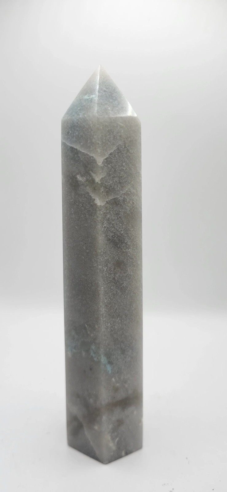 Blue and gray aventurine tower 10 ounces, 6 inches