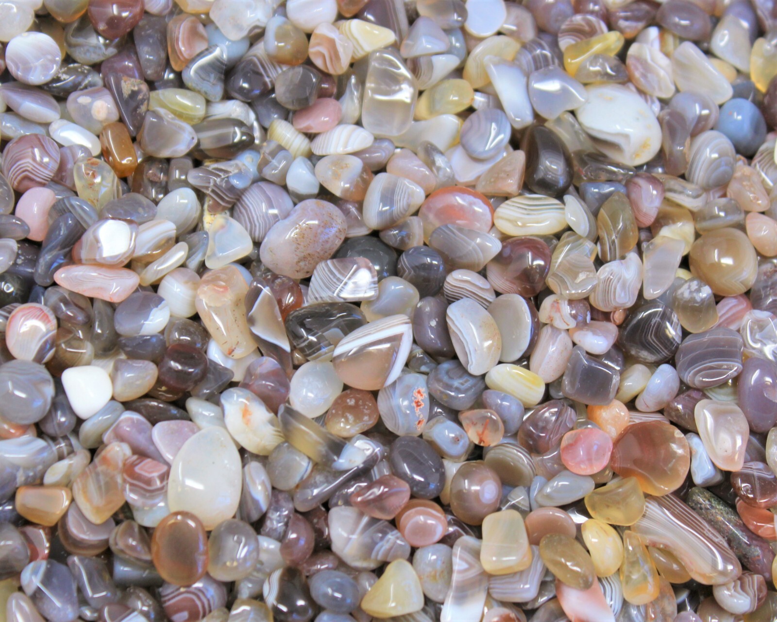 Botswana Agate Semi Tumbled Gemstone Mini Chips 5-15 mm Wholesale Bulk Lots