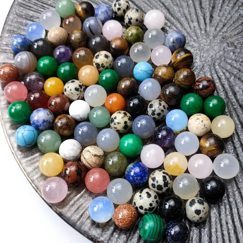 50 Pcs Wholesale Mixed Natural Ball Quartz Crystal Sphere Reiki Healing Beads US