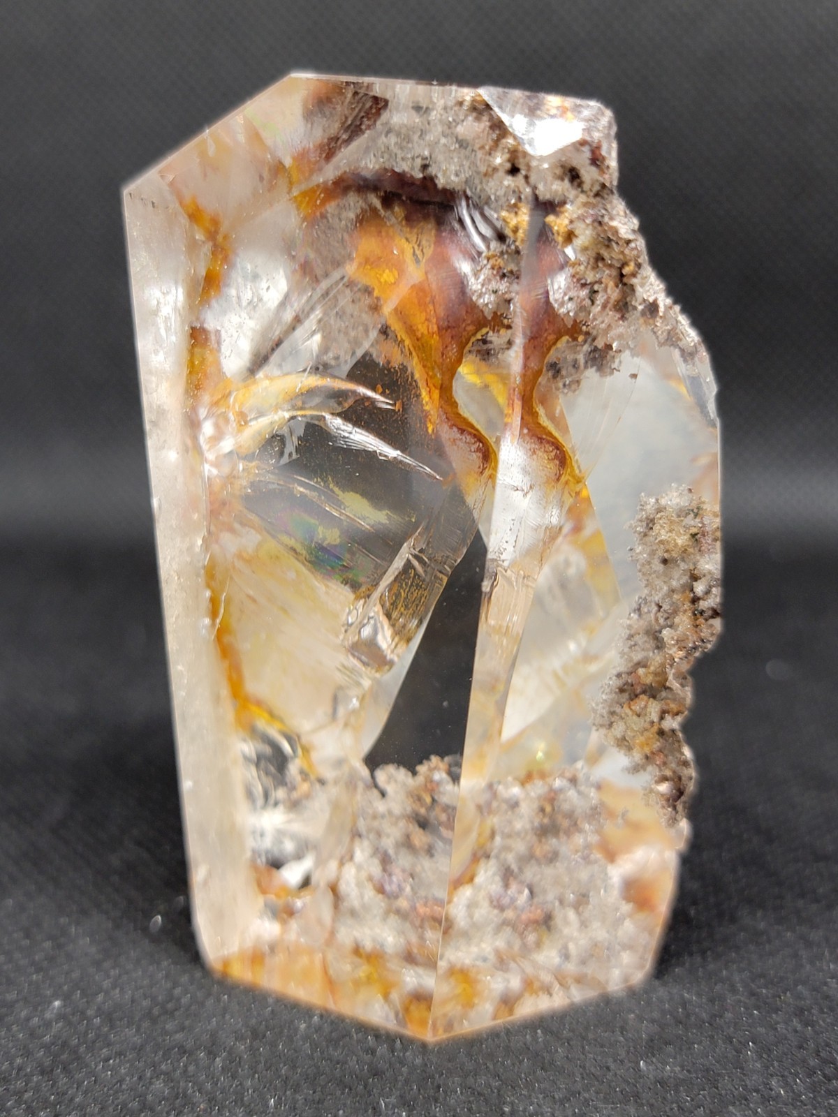 “Golden Healer” Garden Quartz with Large Rainbow and Amazing Clarity – US Seller