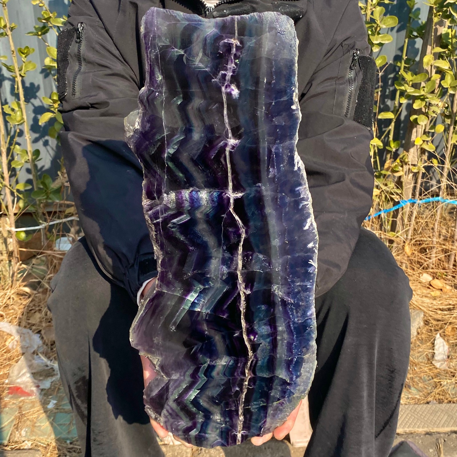 9.59LB Natural beautiful Rainbow Fluorite Crystal stone specimens