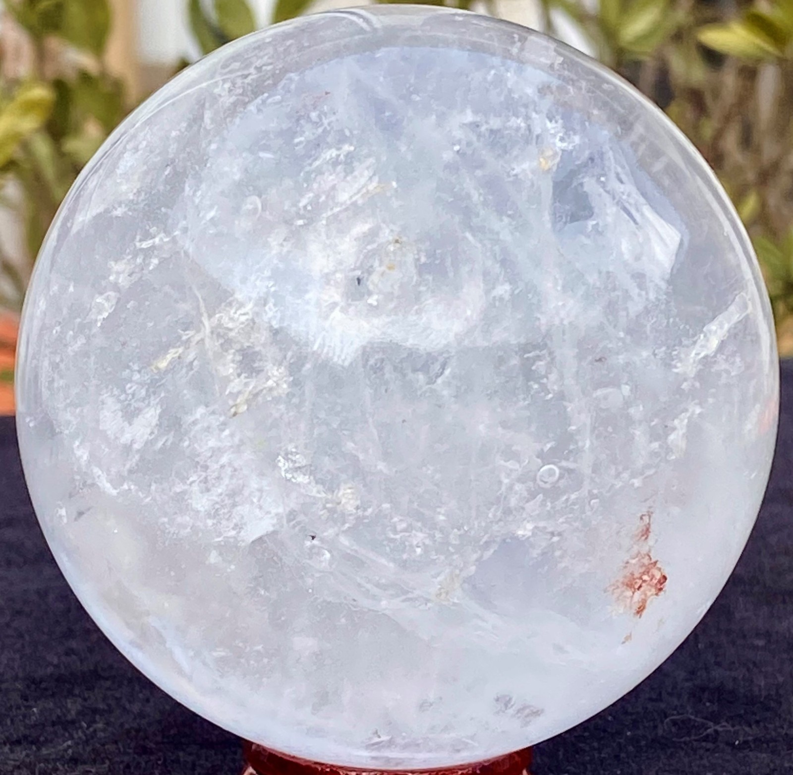 1.15LB Natural white crystal transparent quartz crystal ball repair