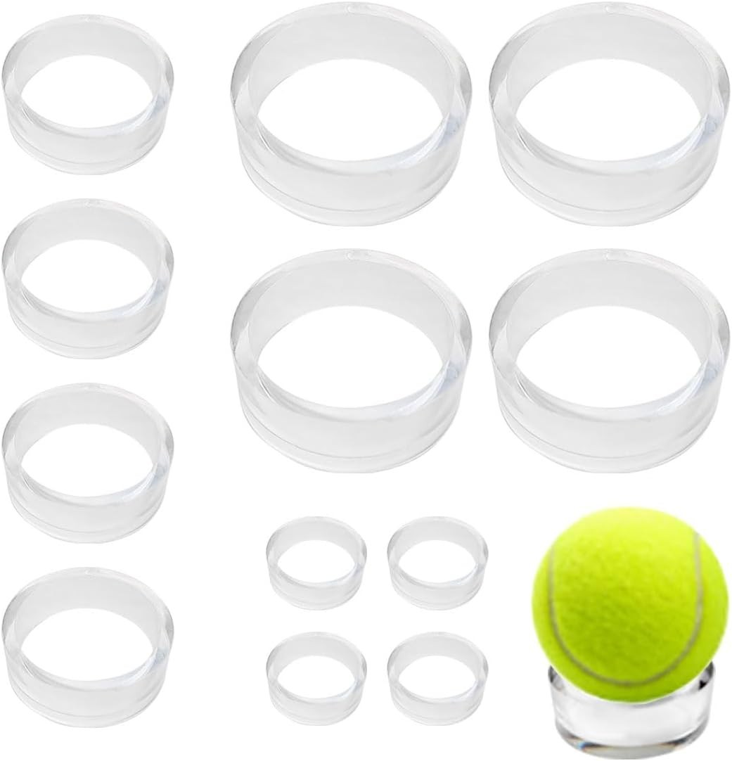 12 Pcs Acrylic Display Stand Sphere Ball Holder Rings for Baseball Tennis Golf