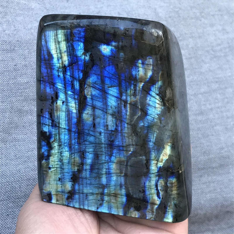 890g Natural Labradorite Quartz Crystal Spectrolite Mineral Reiki healing