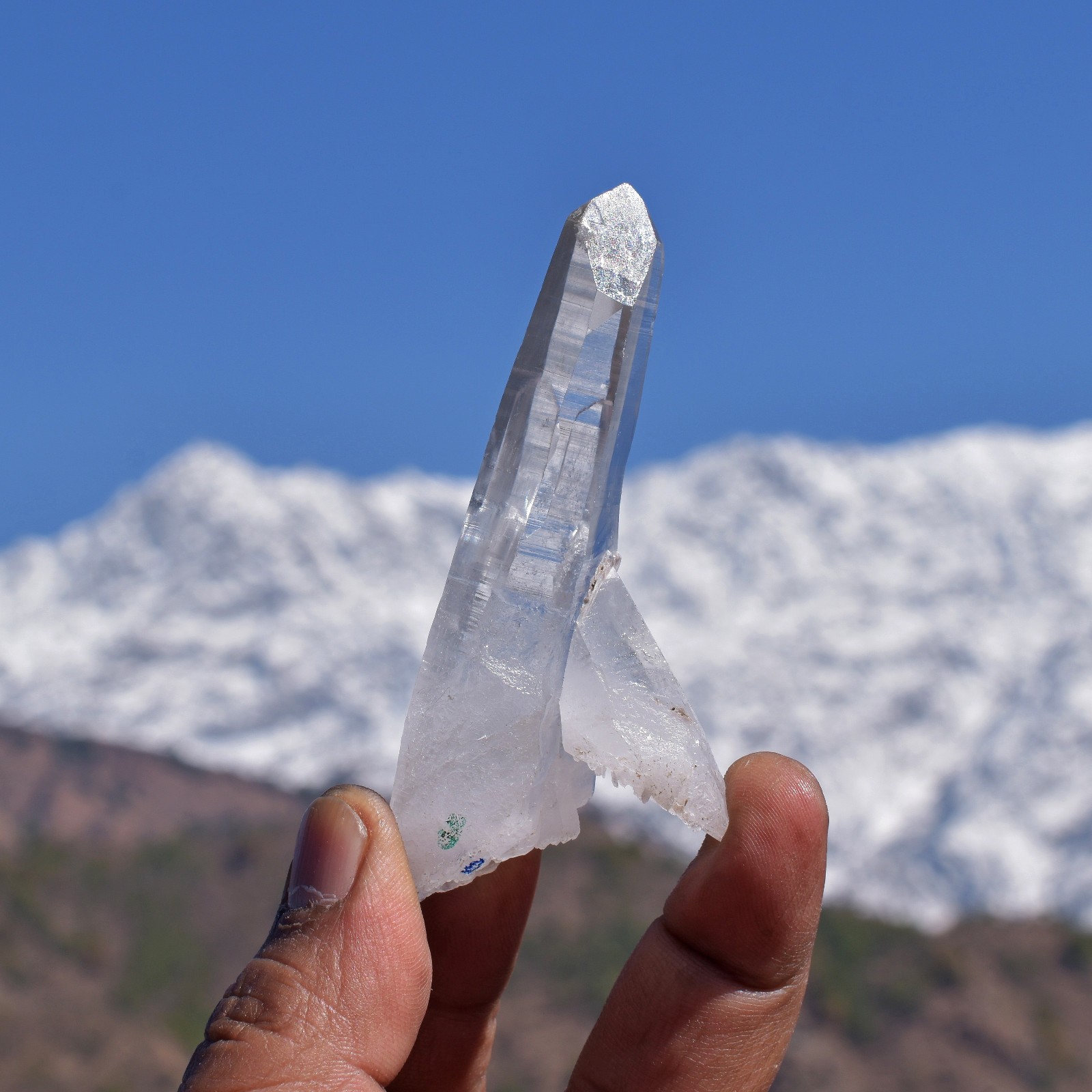 HIMALAYAN GLACIER TEMPLE DOW MANIFESTATION QUARTZ LEMURIAN SEED CLEAR CRYSTAL.