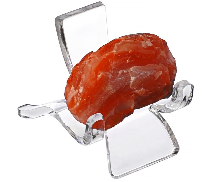 3 Small Triangle Easel Stand Clear Acryic Display Rock Mineral Agate Holder