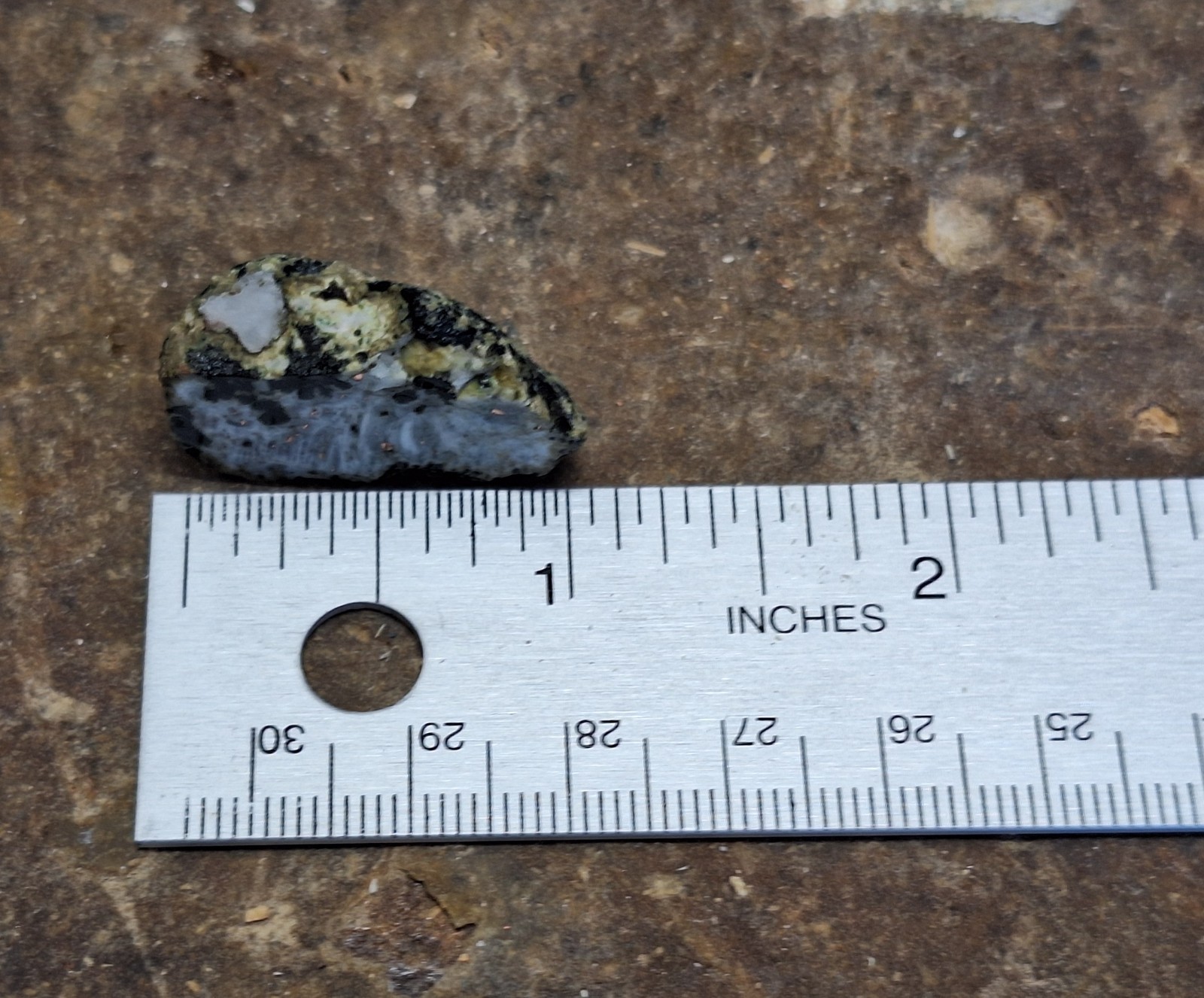 Copper Replacement Agate In Greenstone – Wolverine #2 Copper Mine – Michigan